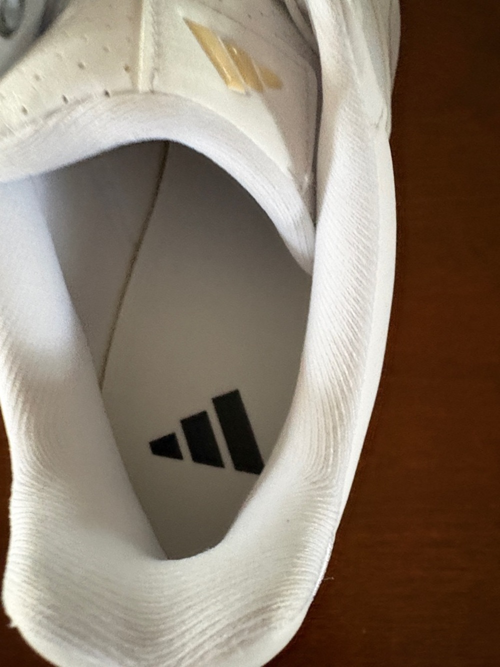 adidas White Golf Sneakers with Gum Outsoles - Picture 6 of 7